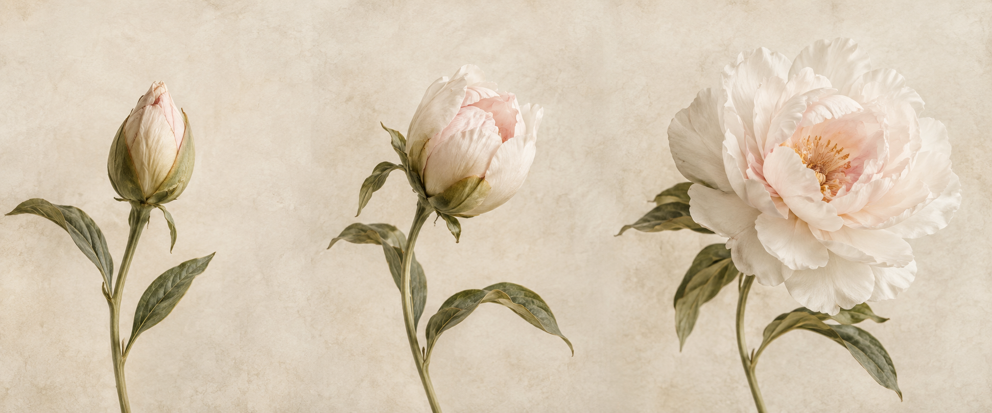 つぼみから花ひらくまでを描いた3STEPの表紙イメージ